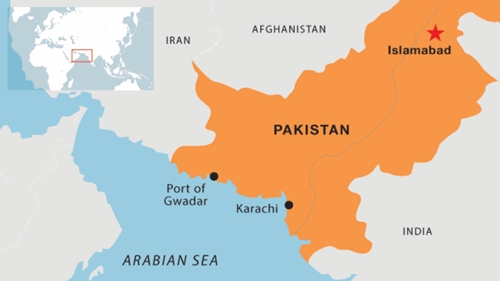 Vị trí khủng bố IS xả súng ở thành phố Karachi, tỉnh Sindh