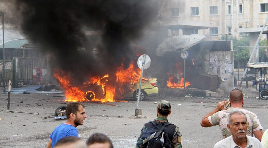 một vụ nổ tại thành phố Tartus hôm 23/5. (Ảnh: SANA/Reuters