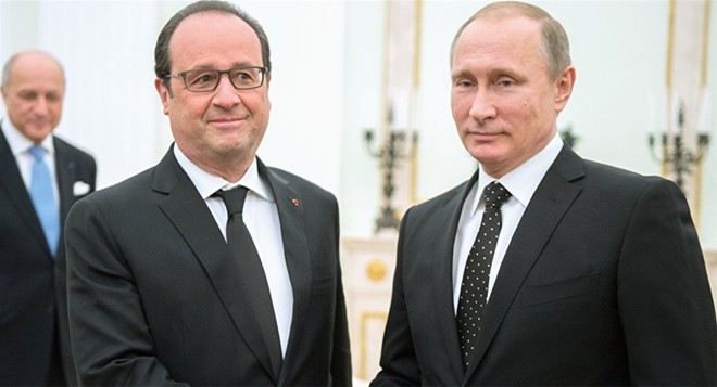Tổng thống Putin và người đồng cấp Pháp, Francois Hollande, có cuộc hội đàm quan trọng ở Moscow hôm 26/11
