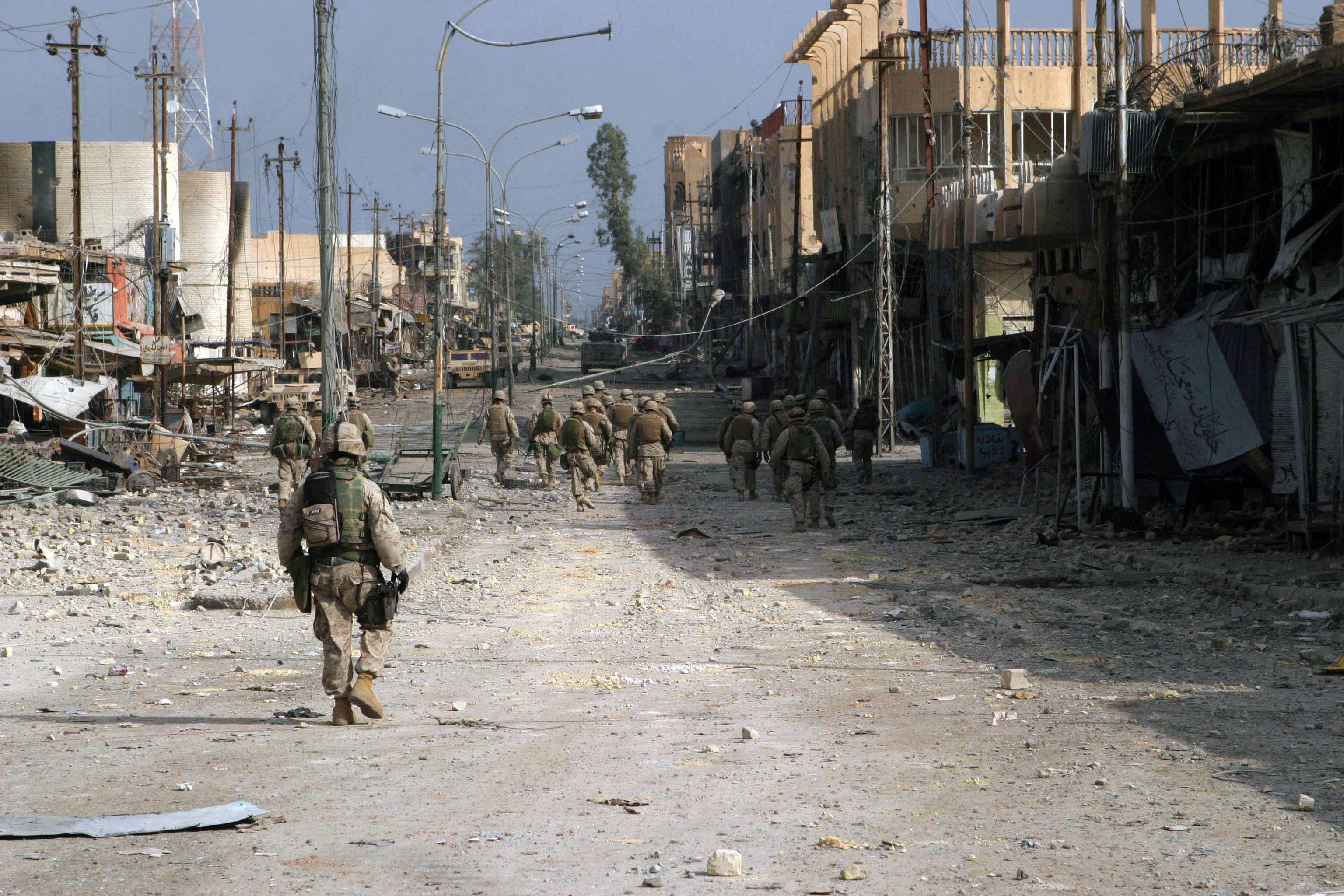 Một con phố ở ở Fallujah, Iraq