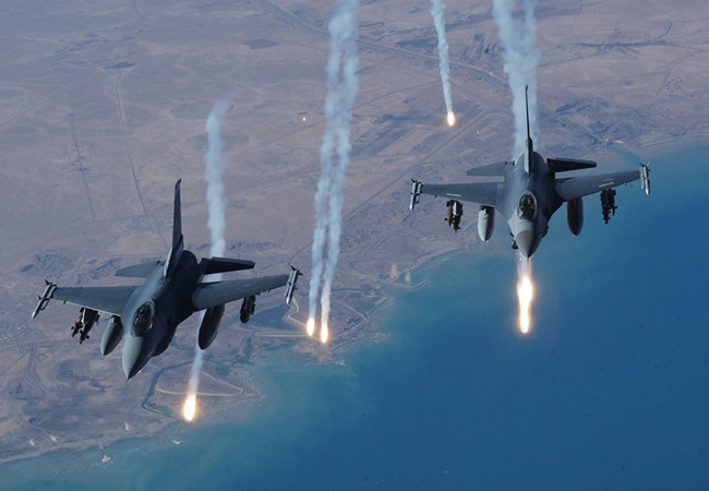 không quân Mỹ đã tiến hành 11 lượt không kích nhằm vào nhóm IS đang tấn công thọc sâu