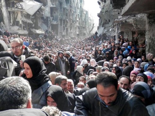 Trại tị nạn Yarmouk tan hoang sau nhiều lần bị tấn công
