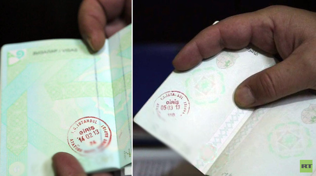 Hộ chiếu của các phiến quân khủng bố IS có con dấu nhập cảnh Thổ Nhĩ Kỳ
