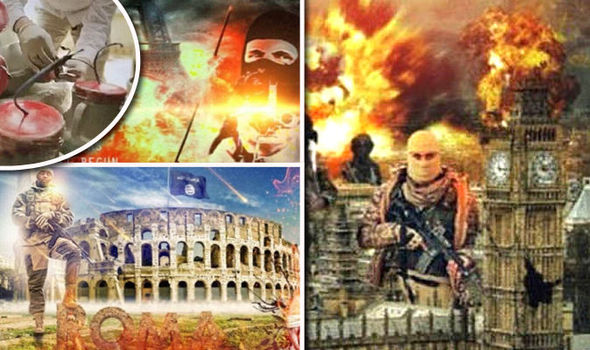 Hình ảnh đồng hồ Big Ben ngập trong biển lửa được nhóm phiến quân khủng bố IS dựng thành phim tuyên truyền 