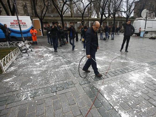 Quảng trường Sultanahmet ở thành phố Istanbul, nơi diễn ra vụ đánh bom làm chết 10 người
