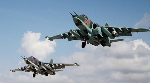 Máy bay Su-25 Nga tham gia không kích khủng bố IS ở Syria
