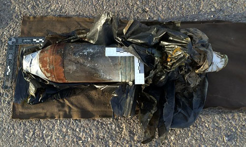 Quả đạn pháo được cho là chứa chất độc hóa học của IS