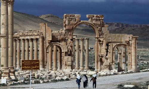 Một di tích tại thành phố cổ Palmyra
