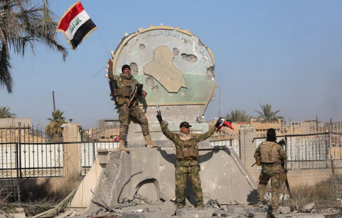 Lực lượng an ninh Iraq vui mừng sau khi giải phóng Ramadi khỏi tay tổ chức khủng bố IS 