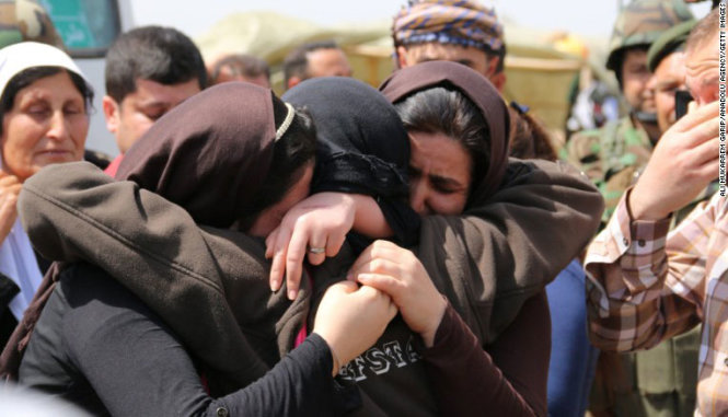 Một nhóm phụ nữ Yazidi được khủng bố IS trả tự do ngày 8/8