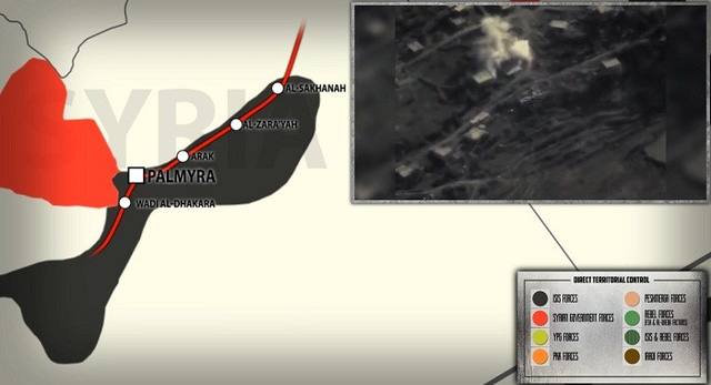 Không quân Nga tấn công tuyến vận tải dầu mỏ của IS ở Homs