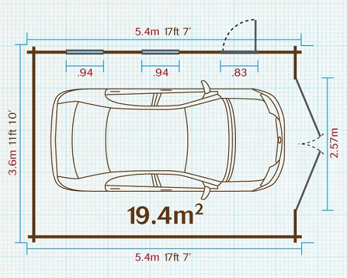 K&iacute;ch thước x&acirc;y dựng garage