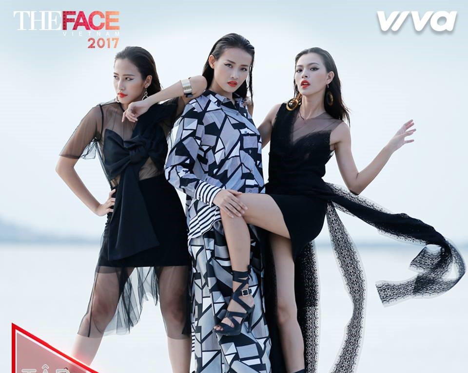 Team Lan Khuê trong buổi chụp hình The Face tập 5 trên boong tàu
