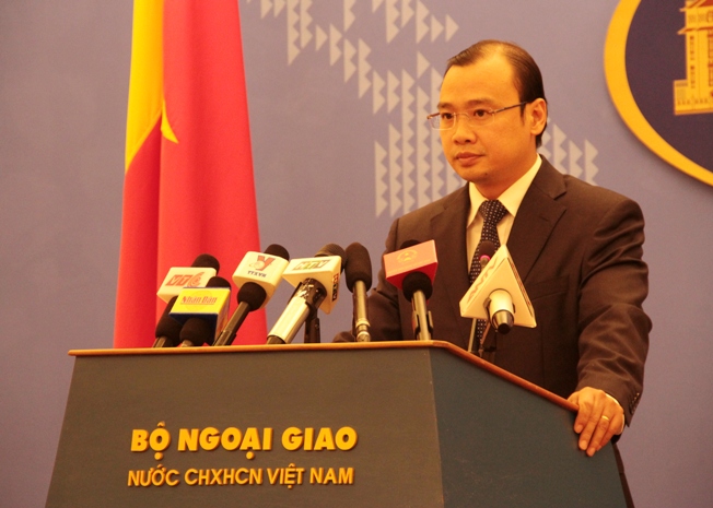 người phát ngôn Bộ Ngoại giao Việt Nam ông Lê Hải Bình tại Họp báo thường kỳ Bộ Ngoại giao