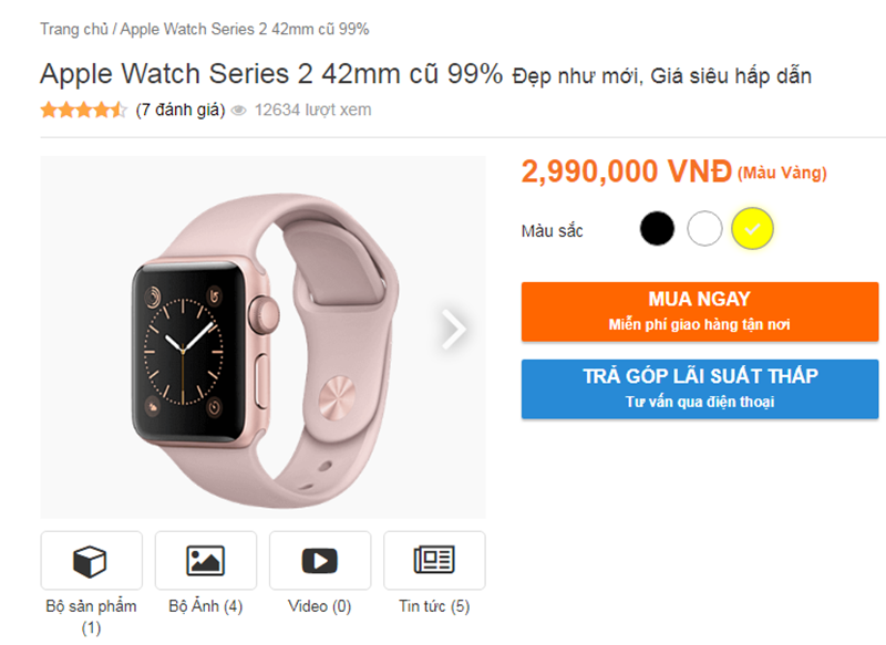  Apple Watch Series 2 giảm giá còn 2,9 triệu đồng