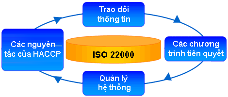 Tiêu chuẩn ISO 22000:2005 đưa ra bốn yến tố chính đối với một hệ thống quản lý an toàn thực phẩm. 