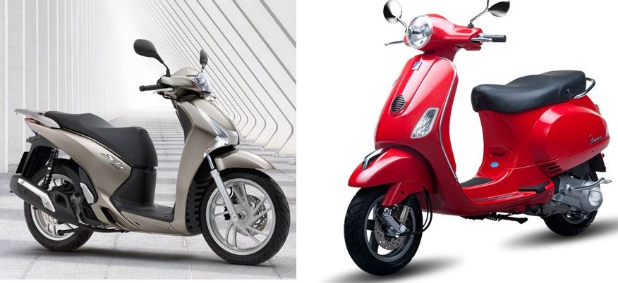 So sánh hai chiếc xe tay ga sang chảnh nhất Honda SH và Vespa LX 