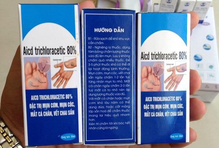 Acid trichloracetic 80% trị mụn cóc bán tràn lan: Cẩn thận kẻo ‘rước họa vào thân’
