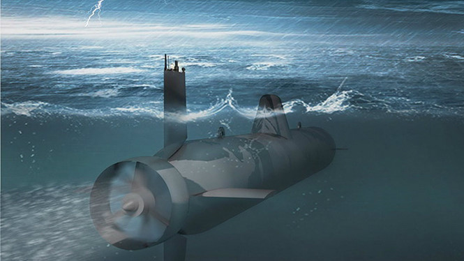 Robot không người lái dưới nước dùng để bẫy các tàu ngầm. 