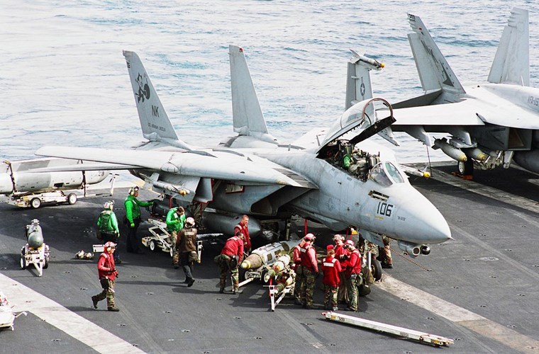 The F-14 Tomcat aircraft reached a speed of Mach 2.34 or 2,485km/h.  Photo: Knowledge