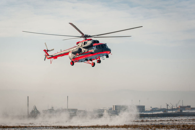 Trực thăng Mi-8AMTSh-VA giờ có thể hoạt động trong nhiều điều kiện thời tiết và cả đêm lẫn ngày.  Ảnh: Trí Thức Trẻ