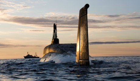 Tàu ngầm Yury Dolgoruky, loại hạm ngầm được trang bị tên lửa đạn đạo mới này được đưa vào biên chế của Hải quân Nga vào năm 2012. Ảnh: GDVN