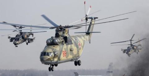   Trực thăng vận tải Mi-26T2 của Nga. Ảnh: Đất Việt