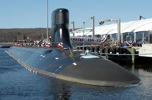  Tàu ngầm Jimmy Carter do công ty General Dynamics Electric Boat ở Connecticut xây dựng từ năm 1998 đến năm 2004. Ảnh: TTXVN