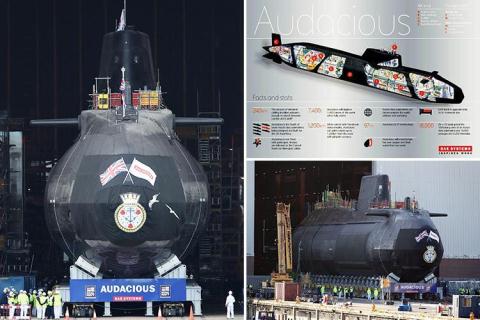 Tàu ngầm HMS Audacious không cần tiếp nhiên liệu trong vòng 25 năm. Ảnh: Đất Việt 