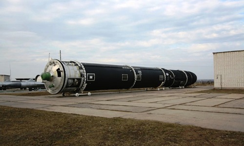 Tên lửa đạn đạo RS-28 Sarmat của Nga. Ảnh: VnExpress 