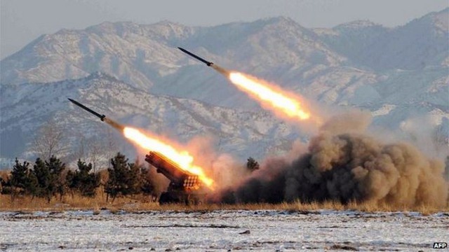 Tên lửa Taepodong là vũ khí đạn đạo hai tầng hiện đã được triển khai sẵn sàng chiến đấu tại Triều Tiên. Ảnh minh họa 