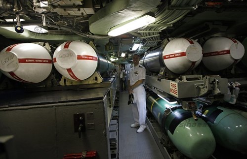Tàu ngầm USS Oklahoma có khả năng mang nhiều vũ khí. Ảnh: Tiền Phong
