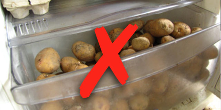  Không nên bảo quản khoai tây trong tủ lạnh. Ảnh minh họa