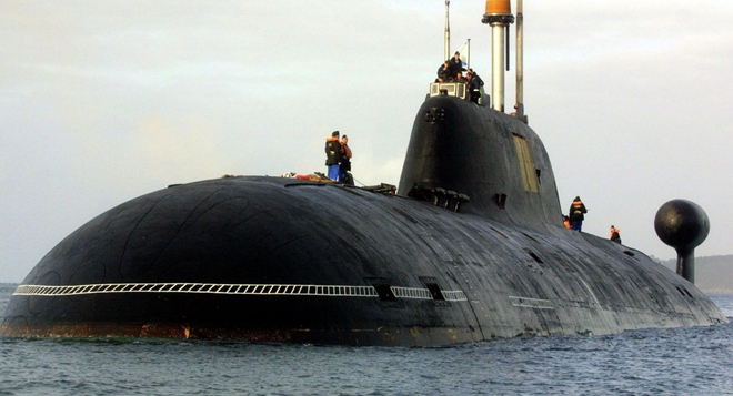 Tàu ngầm K-560 Severodvinsk lớp Yasen là một trong những tàu ngầm hiện đại của Nga. Ảnh: CAND