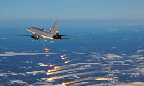Chiến đấu cơ tầm xa Tu-22M Nga có thể phóng tên lửa siêu vượt âm. Ảnh: VnExpress