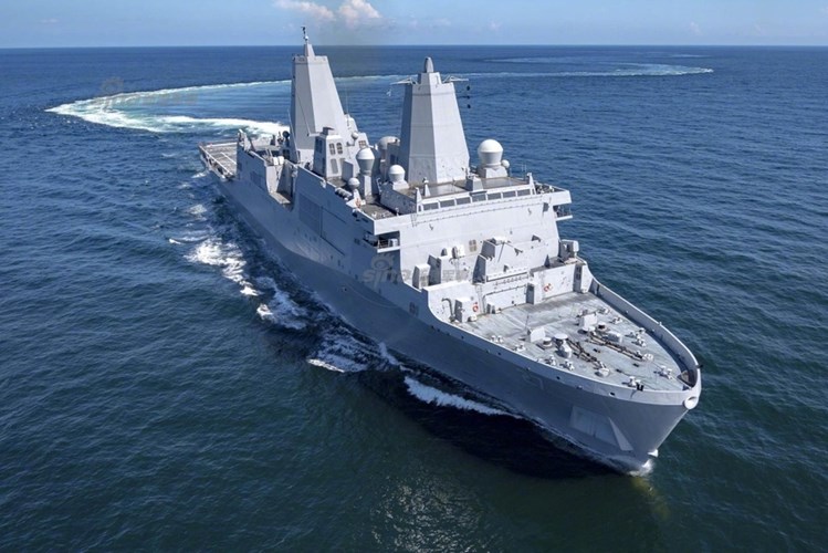  Tàu USS Fort Lauderdale của Mỹ vừa được hạ thủy. Ảnh: Kiến thức
