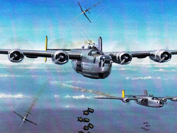 Máy bay ném bom B-24 của Mỹ. Ảnh: Lao động