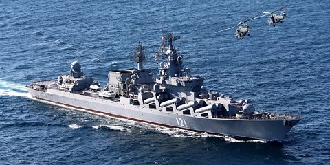  Tàu tuần dương hạm lớp Slava sở hữu hàng loạt tên lửa uy lực. Ảnh: Infonet