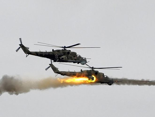 Trực thăng Mi-35M là vũ khí được Nga tiếp tục điều tới Syria mặc dù mới được biên chế. Ảnh: ANTĐ
