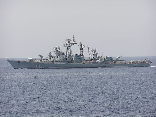 Tàu khu trục Smetlivy là vũ khí vừa được Nga điều tới tham chiến tại Syria. Ảnh: Giao thông