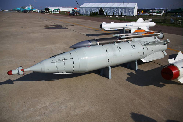Syria có thể sẽ tiếp tục nhận thêm vũ khí hủy diệt mạnh nhất của Nga chính là bom hàng không KAB-1500. Ảnh: Thanh niên