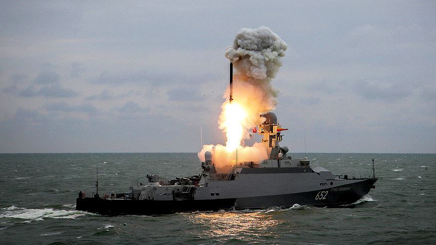  Chiến hạm sở hữu tên lửa Kalibr của Nga được điều sang Syria. Ảnh: ANTĐ