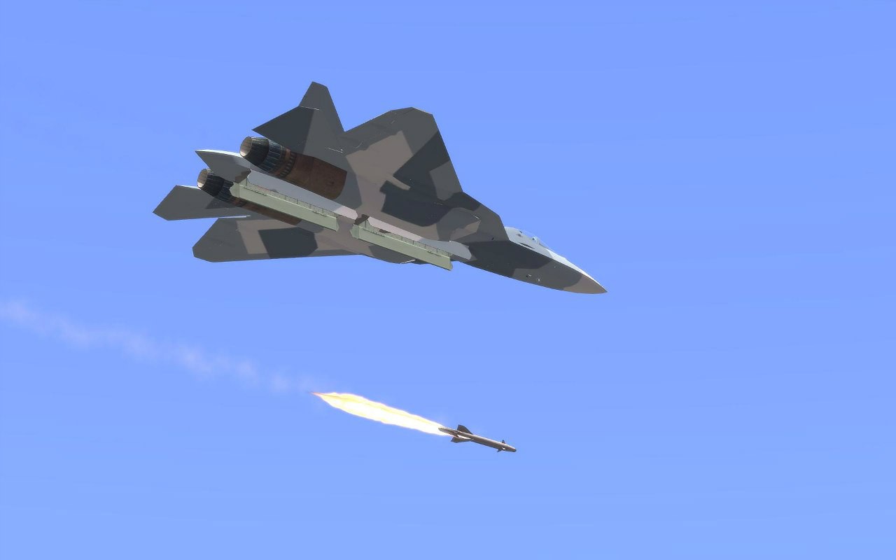 Máy bay Su-57 của Nga khai hỏa tên lửa tại chiến trường Syria. Ảnh minh họa