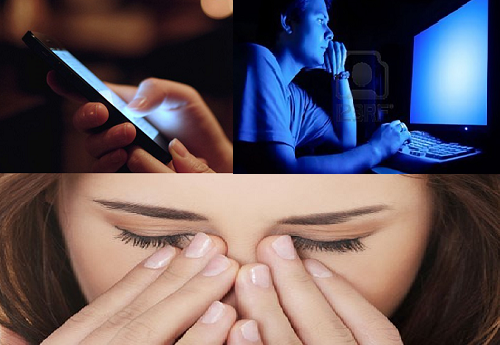  Ánh sáng trên màn hình máy tính, TV, điện thoại vô cùng nguy hại cho mắt nếu thường xuyên dùng trong bóng tối. 