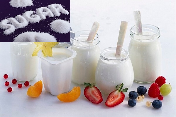 Sữa chua chứa nhiều đường có thể gây hại cho sức khỏe chớ nên lạm dụng 