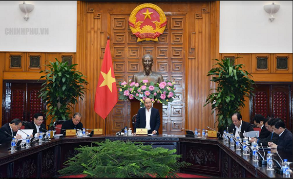 Thủ tướng Chính phủ Nguyễn Xuân Phúc chủ trì cuộc họp Thường trực Chính phủ bàn về một số công tác của Tiểu ban