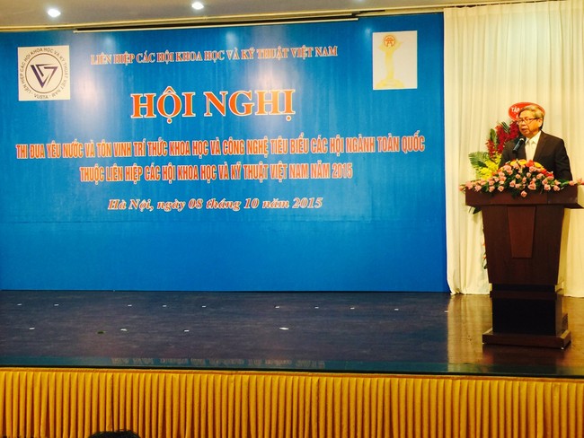 Liên hiệp các Hội Khoa học và Kỹ thuật Việt Nam (Liên hiệp Hội) đã tổ chức Hội nghị “Thi đua yêu nước và Lễ tôn vinh Trí thức khoa học và công nghệ tiêu biểu các Hội KHKT ngành toàn quốc thuộc Liên hiệp các Hội Khoa học và Kỹ thuật Việt Nam năm 2015”.