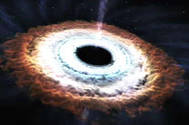 Hình ảnh lỗ đen khổng lồ đang 'nuốt chủng' một ngôi sao