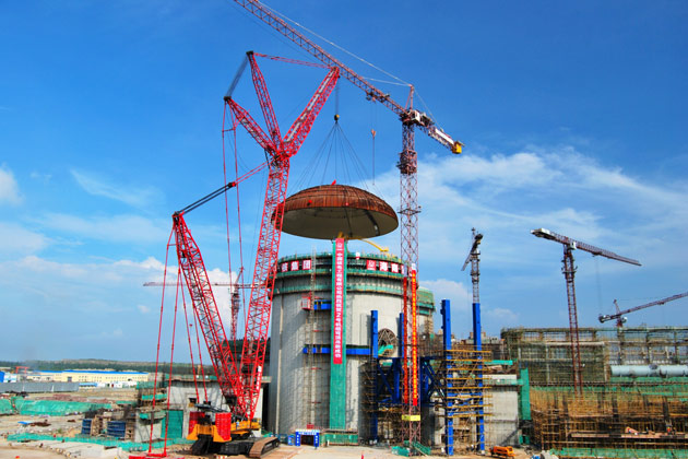 Lò phản ứng hạt nhân đang được Trung Quốc xây dựng tại nhà máy điện hạt nhân Xương Giang nước này