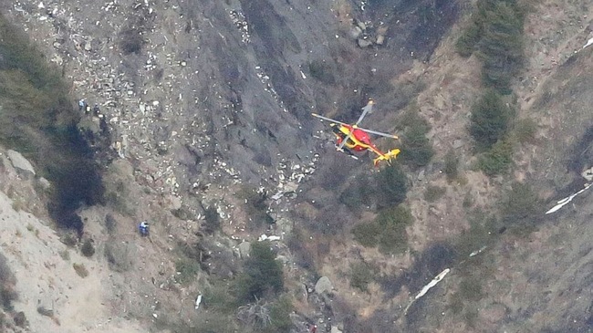 Hiện trường vụ máy bay rơi ở Pháp của hãng hàng không Đức Germanwings 